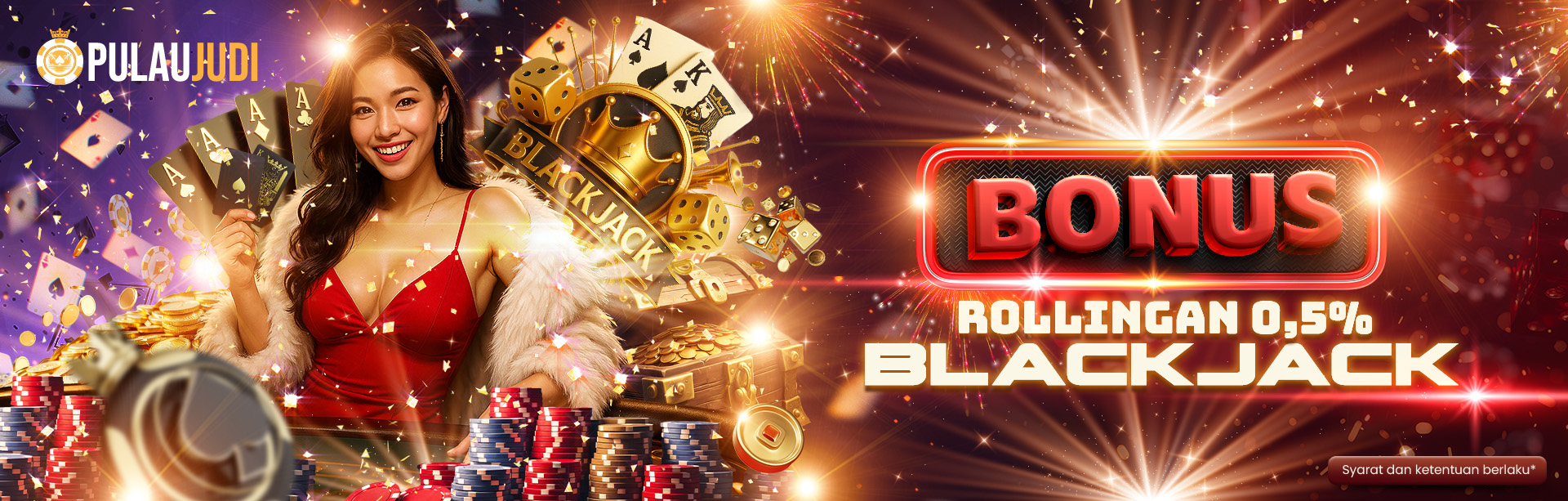 BONUS MINGGUAN BLACKJACK 0.5%